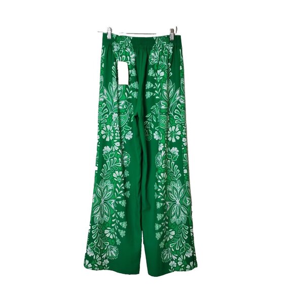 Women's Pants Size S Elastic Waist Wide Leg Hippy Festival Boho Artsy NWOT - Picture 2 of 14